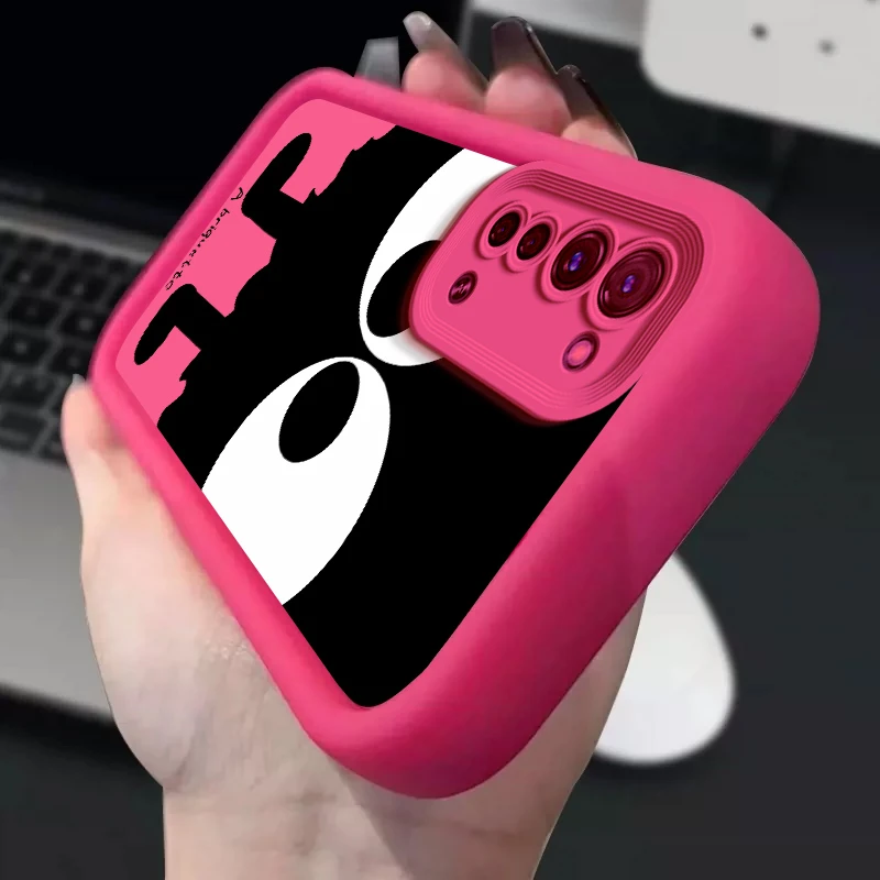 适用OPPOReno3手机壳PDCM00彩绘全包创意个性女款高级女大眼煤球