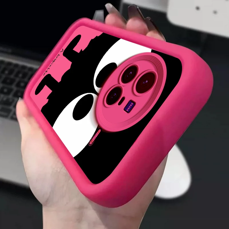 适用vivoX80手机壳V2183A全包女款防摔个性创意彩绘高级大眼煤球