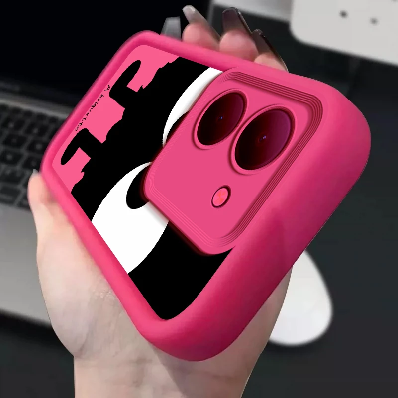 适用vivoY78手机壳V2278A个性全包女款彩绘高级创意防摔大眼煤球