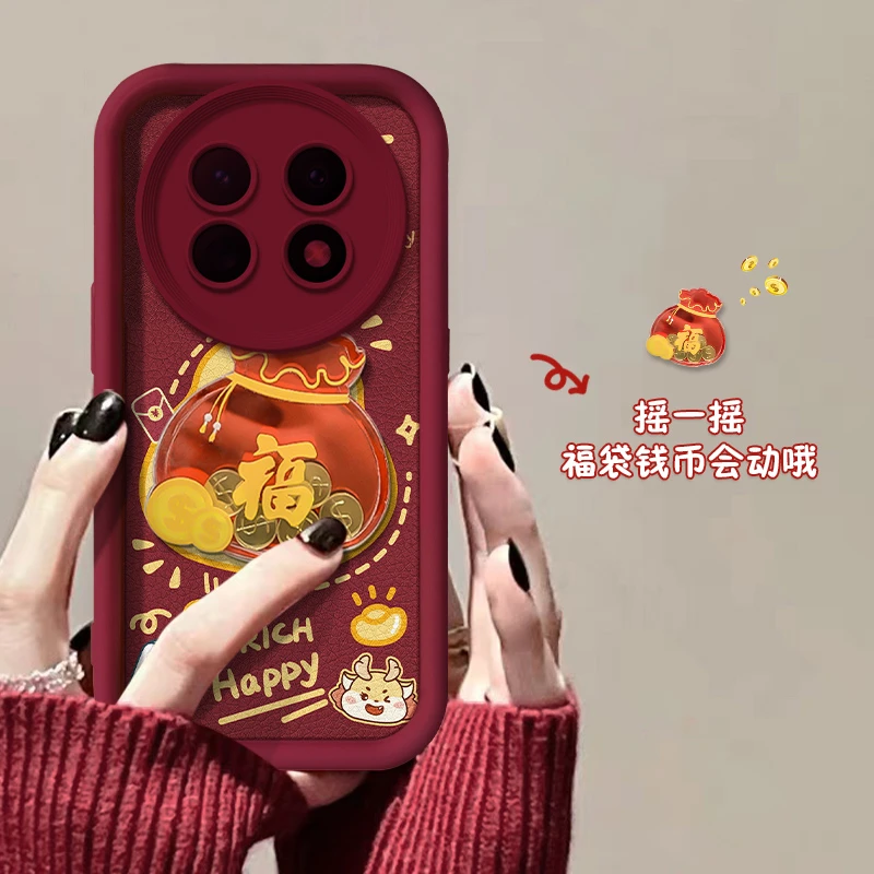 适用华为畅享60x手机壳STG-AL00高级个性防摔女款全包男钱币福袋