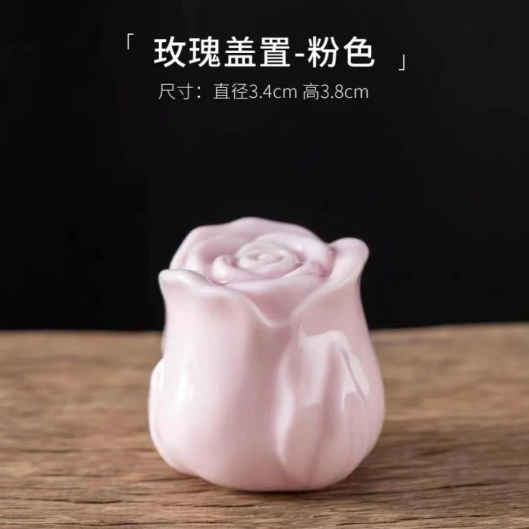博尚亿高档花朵(桃粉)玫瑰花盖置