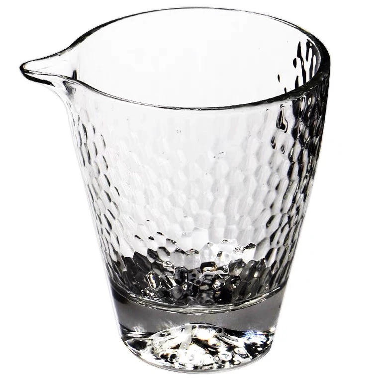 日式公道杯 玻璃一体锤纹分茶器 加厚透明公杯 家用功夫茶海 茶具