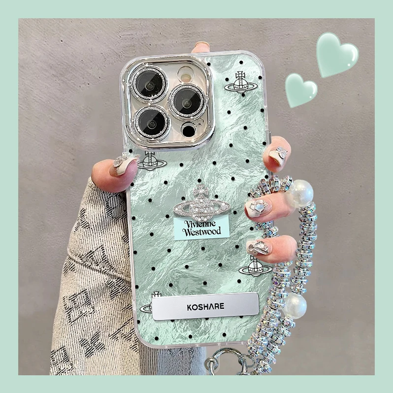 适用苹果16pro华为vivo/oppo小米波点西太后精孔冰川纹支架手机壳