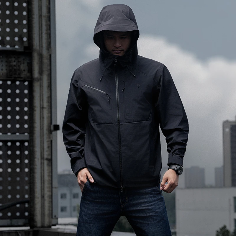 【龙牙】龙牙隐之飞鲨战术冲锋衣接驳版户外休闲男士连帽透气外套男