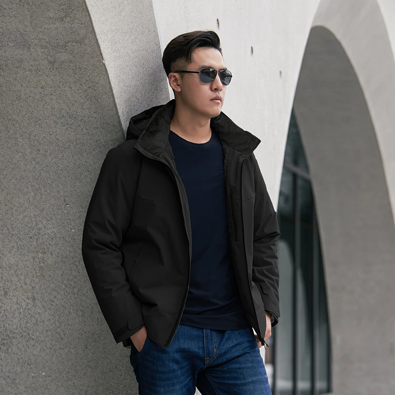 【龙牙】隐炬轻量夹克连帽羽绒服秋冬男时尚休闲保暖户外防风抗静电