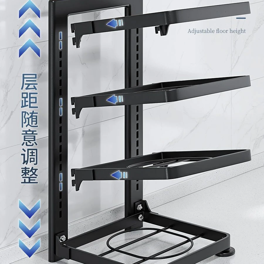 【小杨主推】锅架专放锅具收纳厨房不锈钢架子置物架下水槽多层家用