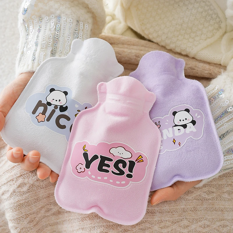 儿童注水热水袋可爱暖水袋学生毛绒加厚便携热敷防爆暖宫暖肚暖脚