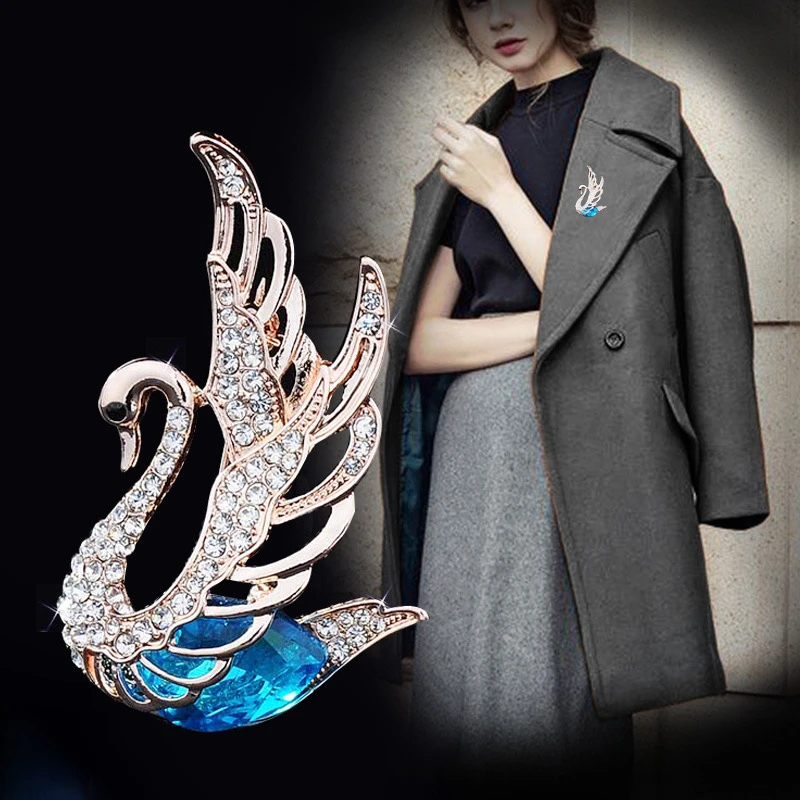 合金合成锆石胸针 日韩优雅气质百搭配饰胸针女简约时尚胸花