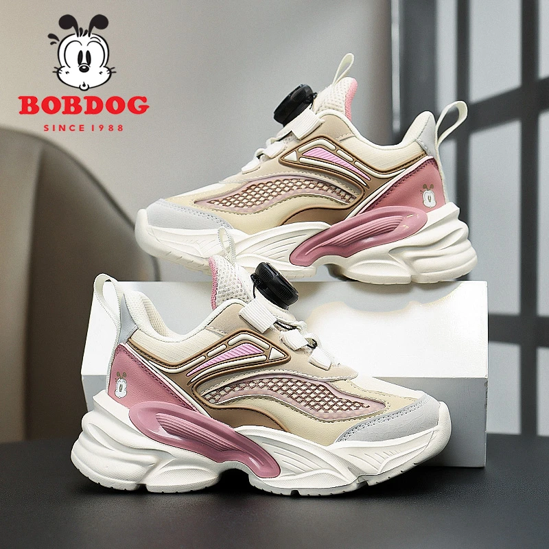 【秋季新品】巴布豆女童运动鞋皮面防水潮流轻便防滑软底儿童鞋5267