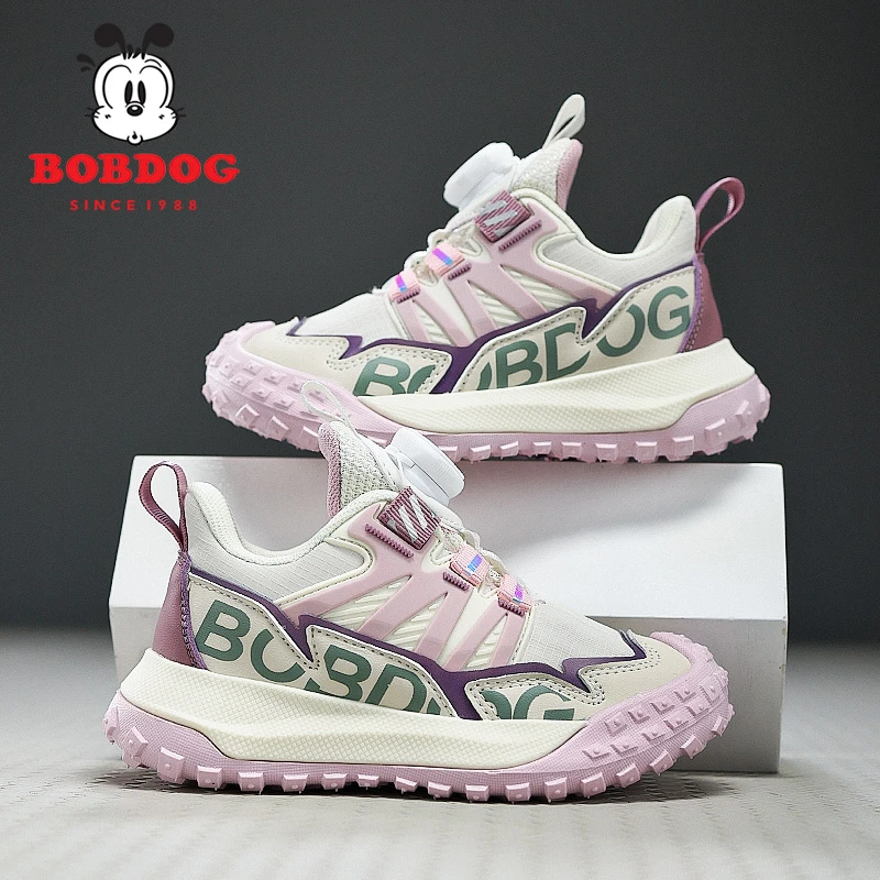 【秋季新品】巴布豆女童运动鞋皮面防水潮流轻便软底耐磨儿童鞋5216