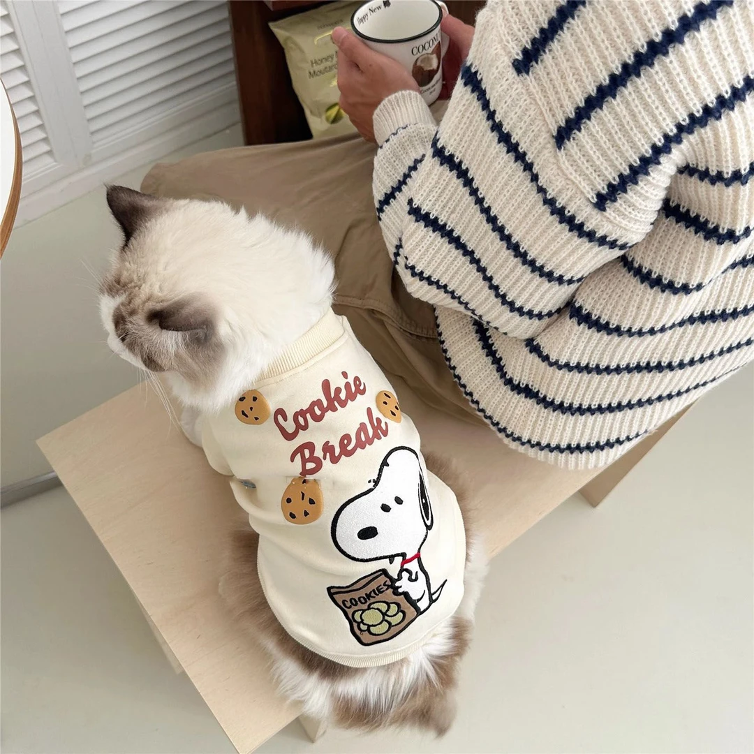 猫咪衣服秋冬天加厚布偶猫德文猫蓝猫银渐层猫咪宠物加绒保暖卫衣