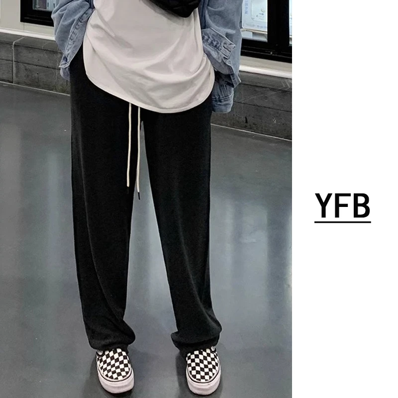 【两个长度】孕妇阔腿裤时尚外穿宽松加绒加厚德绒慵懒垂感拖地长裤