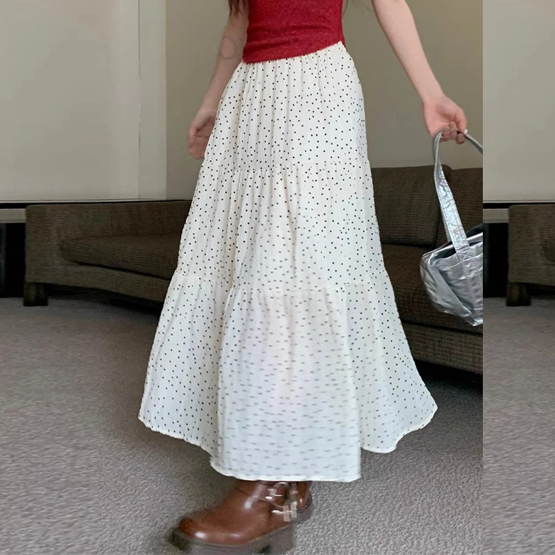 【小波点】无托腹洋气孕妇半身裙夏季薄款法式小众甜美A字蛋糕裙夏