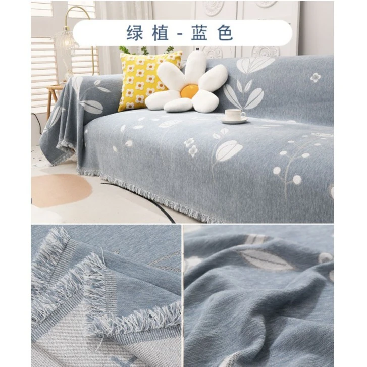 沙发盖布巾毯全盖双面雪尼尔四季通用田园风可铺可盖贵妃租房套罩