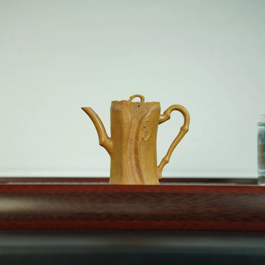 【段泥竹节】宜兴紫砂原矿原料手工竹节壶紫砂壶