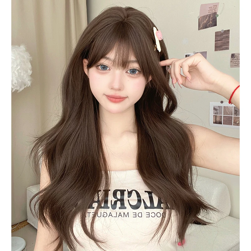 小掌柜假发冷棕波浪卷时尚气质lolita网红同款假发全头套