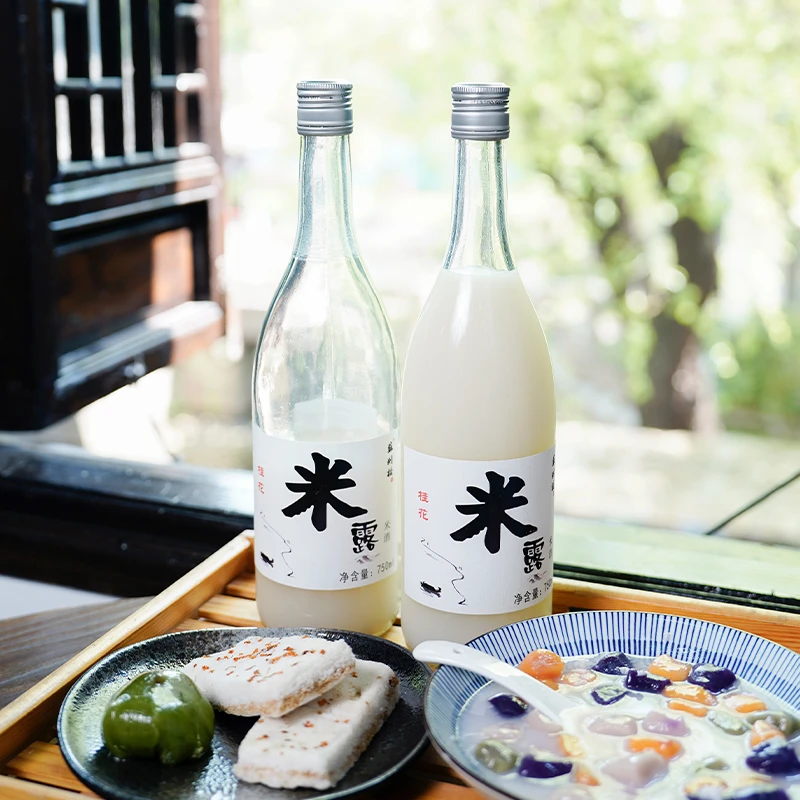 苏州桥0.5度酿造桂花米露750ml精选苏州特产米酿醇香清爽甜米酒酿