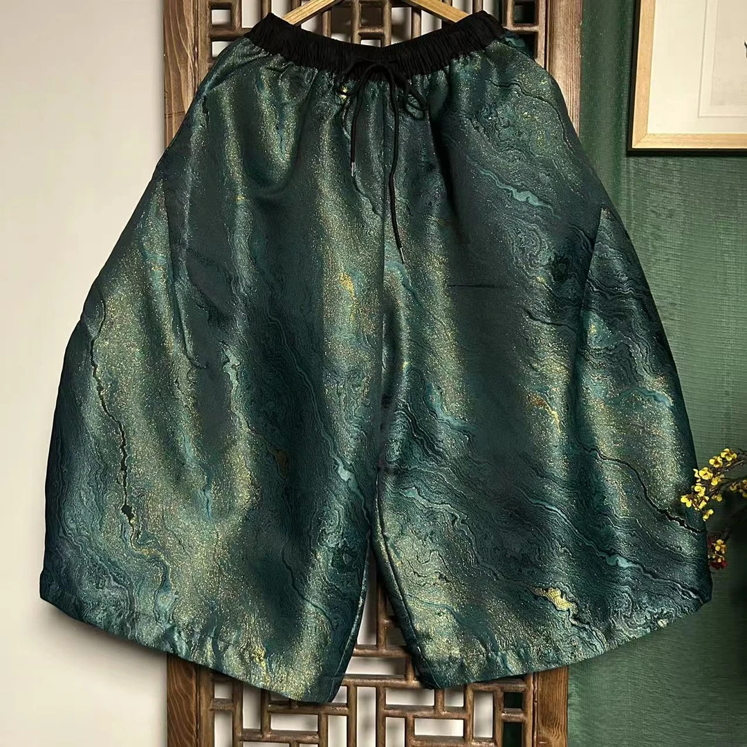 凤徕兮私人定制炫彩绿全松紧加棉花苞裤(LK040-58)棉