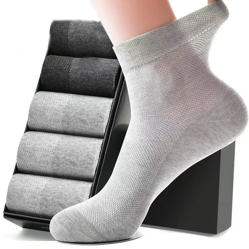 袜子男款夏季薄款网眼夏天薄款袜子防臭中筒春夏男非棉袜透气吸汗