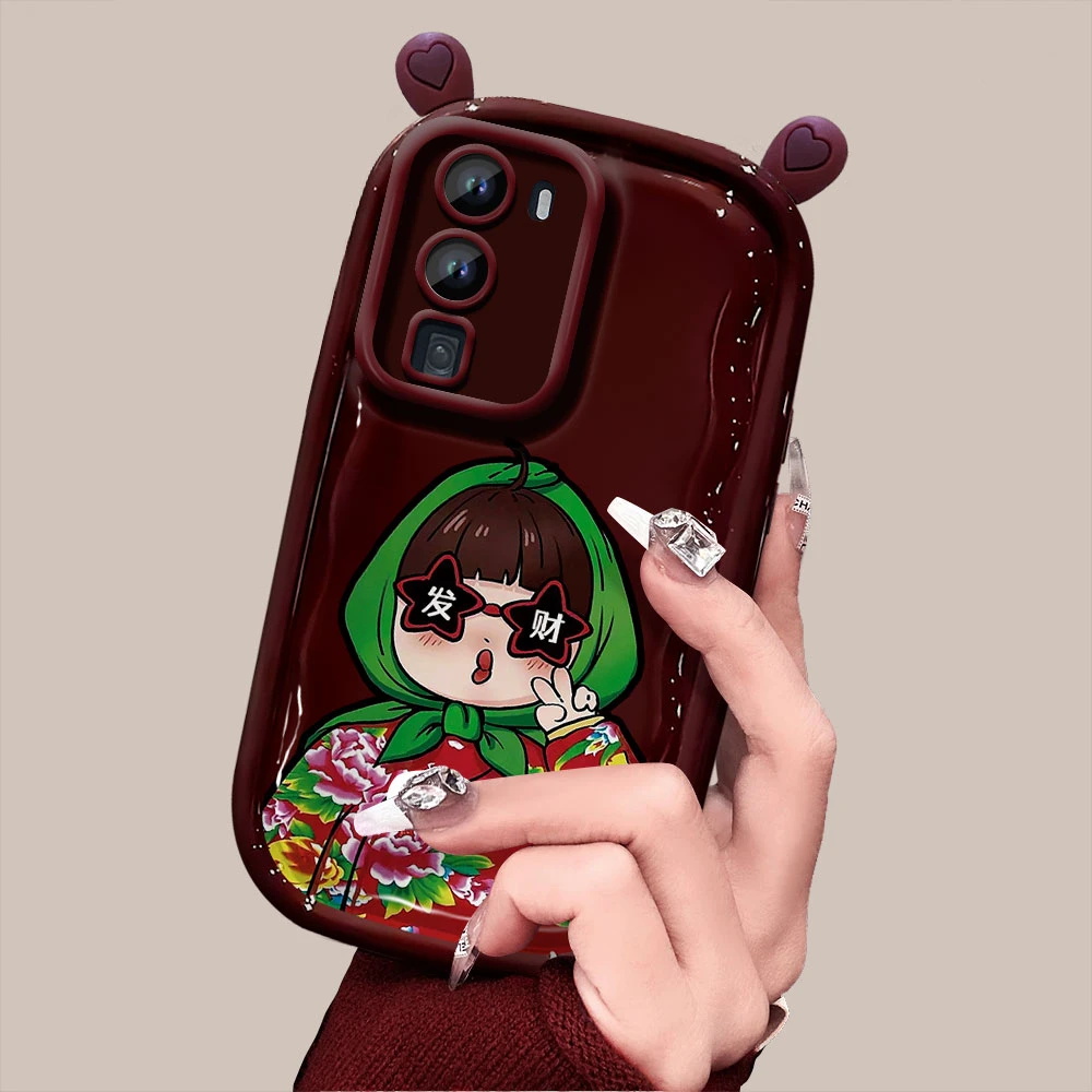 【华为P40】东北大妈耳朵小胖子新年款创意简约防摔手机壳女款