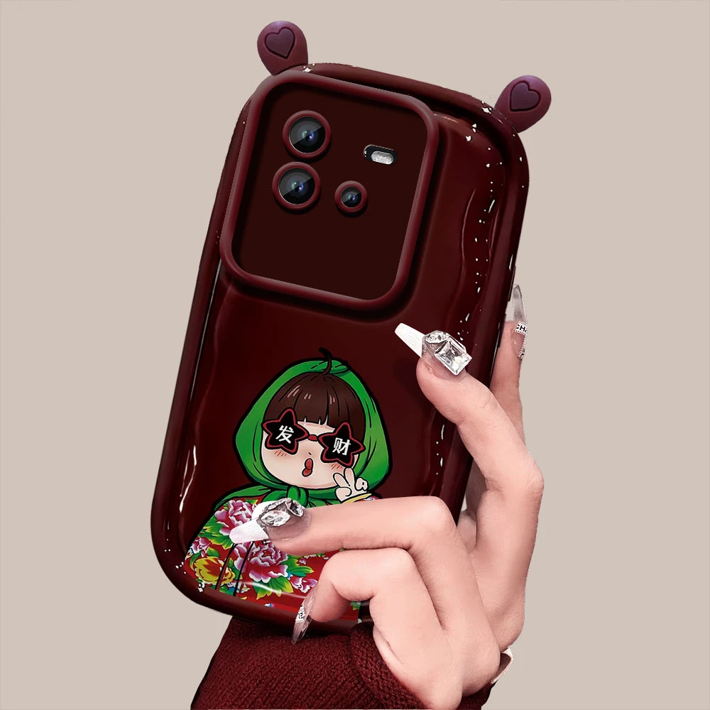 【VIVOIQOONEO6】东北大妈耳朵小胖子新年款创意防摔手机壳女款