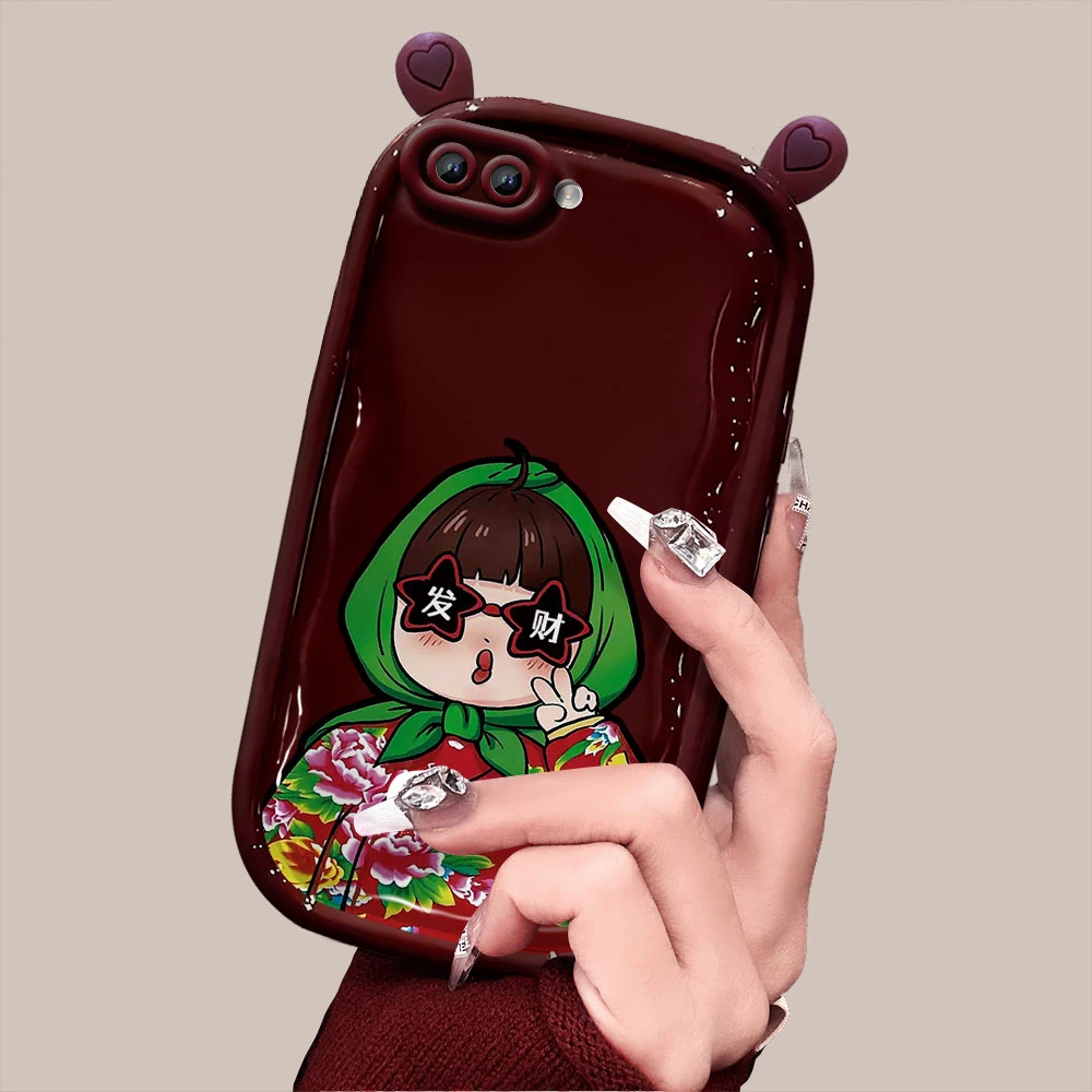 【OPPOR15标准版】东北大妈耳朵小胖子新年款防摔手机壳女款