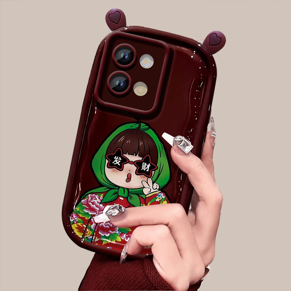 【OPPORENO9/RENO9PRO】东北大妈耳朵小胖子新年款防摔手机壳女款