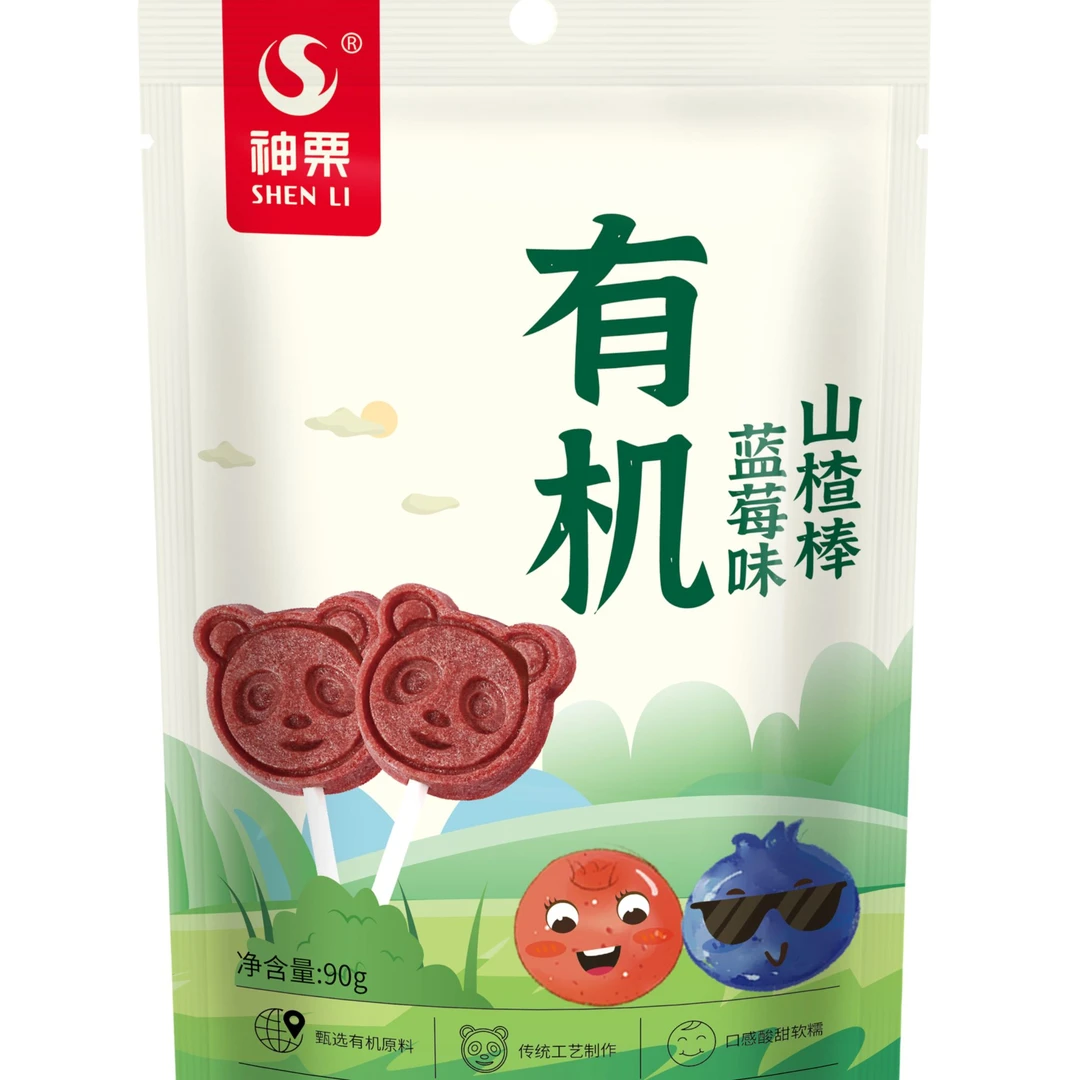 有机蓝莓味山楂棒办公室零食蜜饯休闲独立包装90g*1