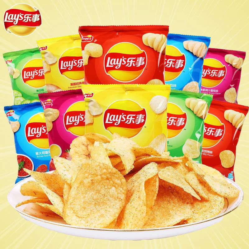 乐事原切薯片12g *10包多口味随机发办公室休闲膨化零食包装食品