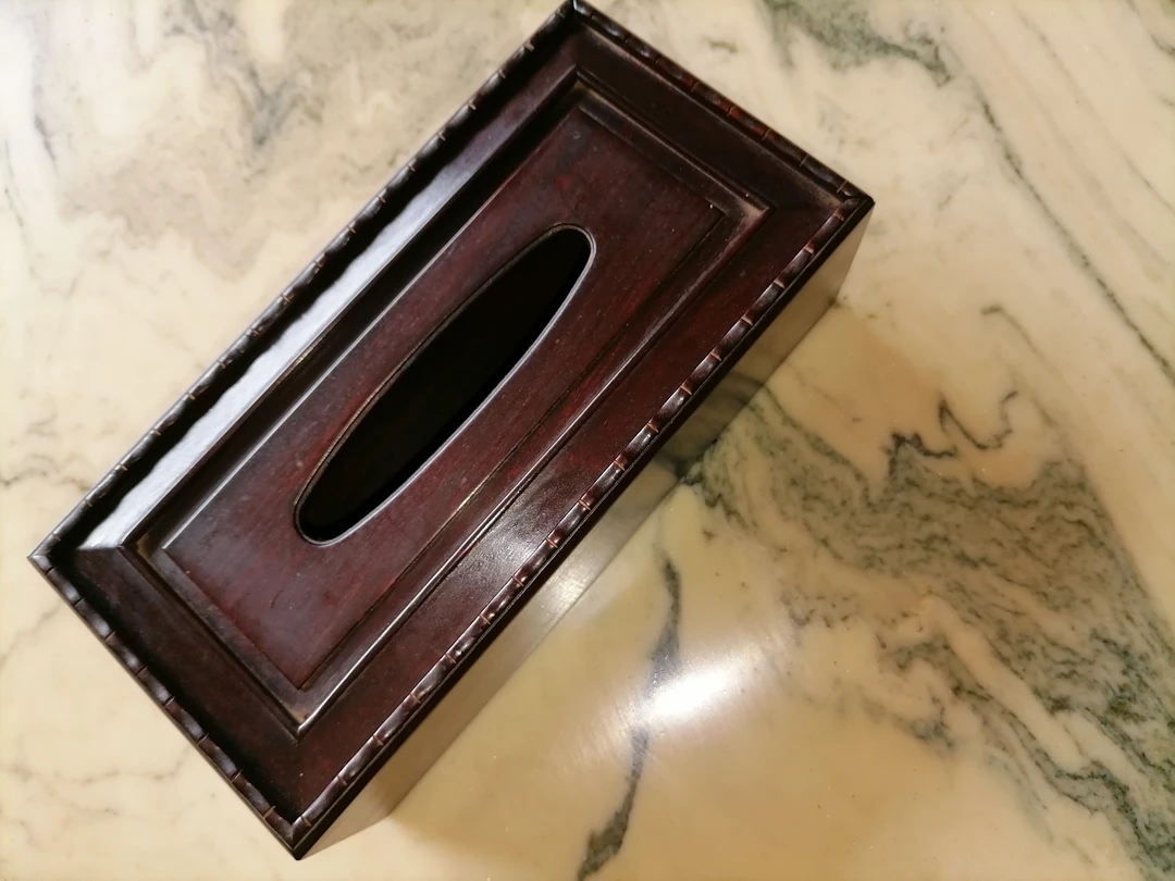 大红酸枝交趾黄檀抽纸盒