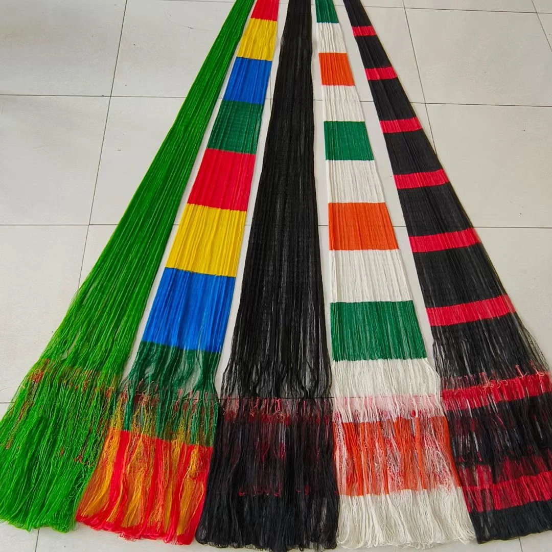 四编多彩段原丝线2指3.8到4米高重8斤大力马线手工渔网下水不退换