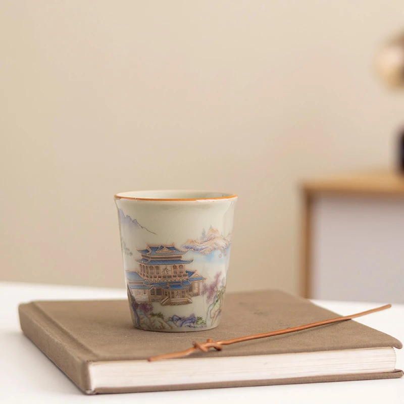 新款主人杯汝窑大容量茶杯创意可乐杯复古饮料杯功夫茶具单杯水杯