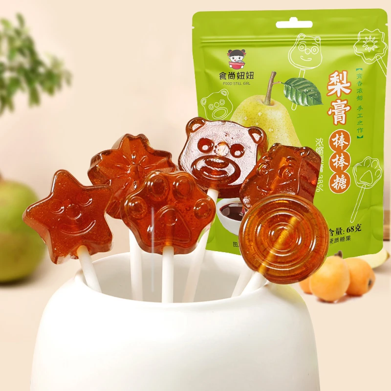 食尚妞妞秋梨膏棒棒糖枇杷棒棒糖儿童健康小零食糖果休闲食品小吃