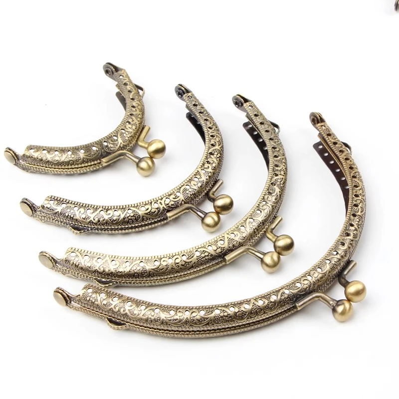 DIY手工包配件银色方形口金材料配件半圆古铜复古口金手提包提手