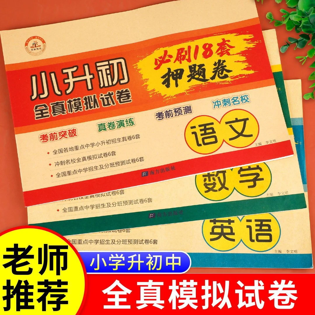 2025小升初全真模拟试卷押题卷语文数学英语书六年级上下册测试卷