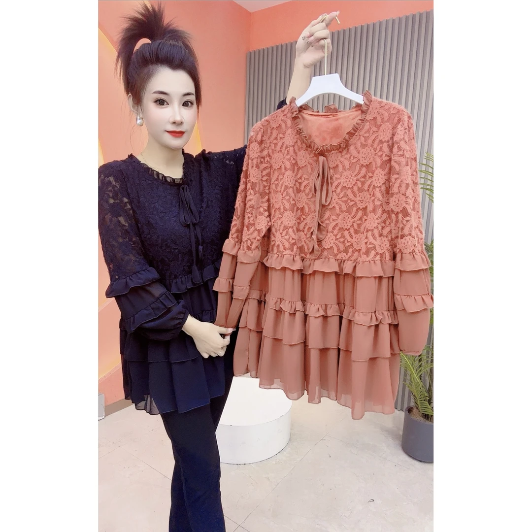 8051时尚减龄蕾丝大衫裙