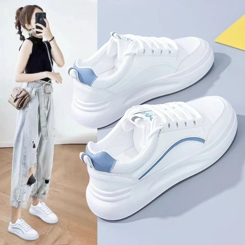 小白鞋女2023年夏季新款厚底百搭休闲鞋子春秋爆款学生运动板鞋女