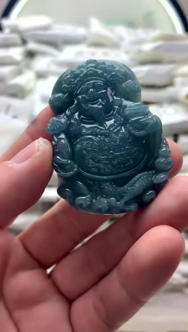 【闪购商品】翡翠颈饰未镶嵌财神2【品质一般介意慎拍】