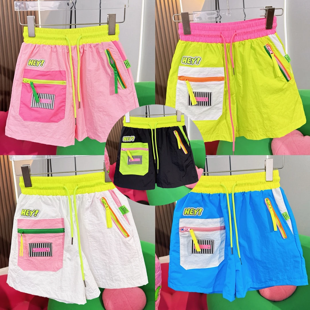 清仓A690夏装原创潮牌宽松时尚洋气百搭撞色拼接速干休闲短裤女