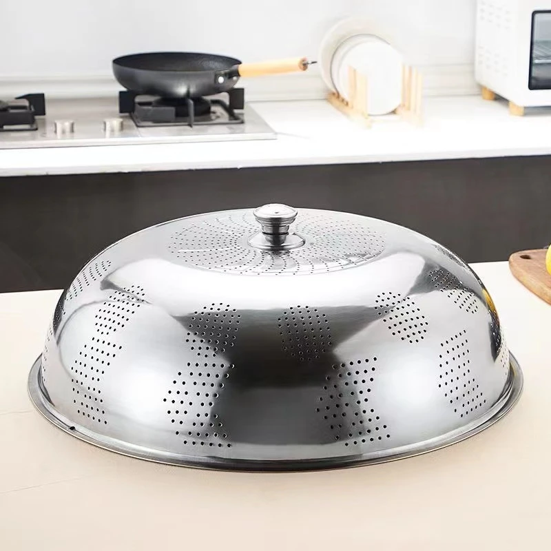 防苍蝇防尘桌盖特大号盖菜罩食物罩不锈钢菜罩大号家用圆形餐桌罩