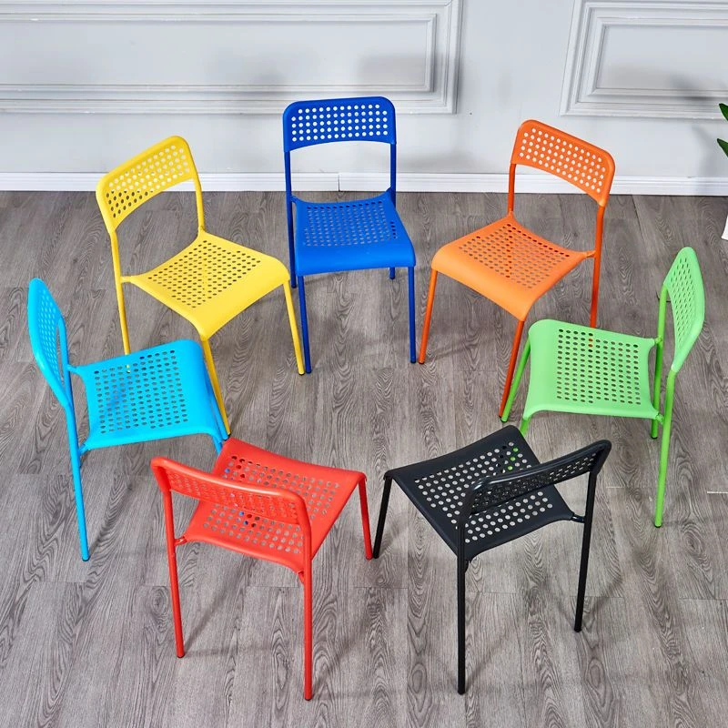 龙年学生家用塑料椅子餐椅成人凳子办公椅简约靠背椅懒人电脑椅塑