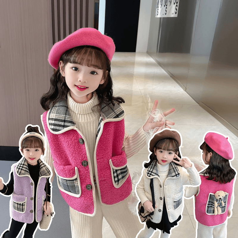 秋冬儿童马甲男女童洋气棉背心中小童外穿马夹宝宝坎肩婴儿童装