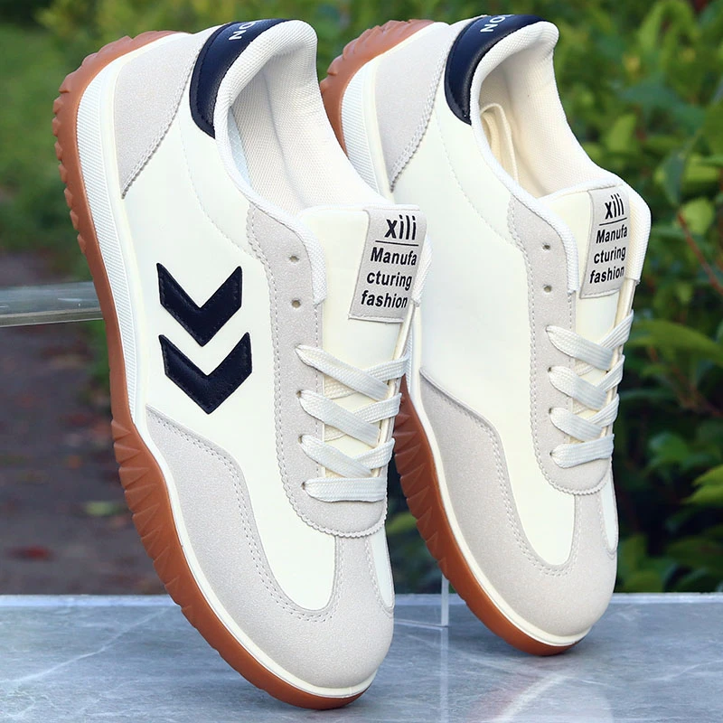 德训鞋男款秋冬潮流复古阿甘鞋皮面防水防臭板鞋耐磨运动休闲鞋子