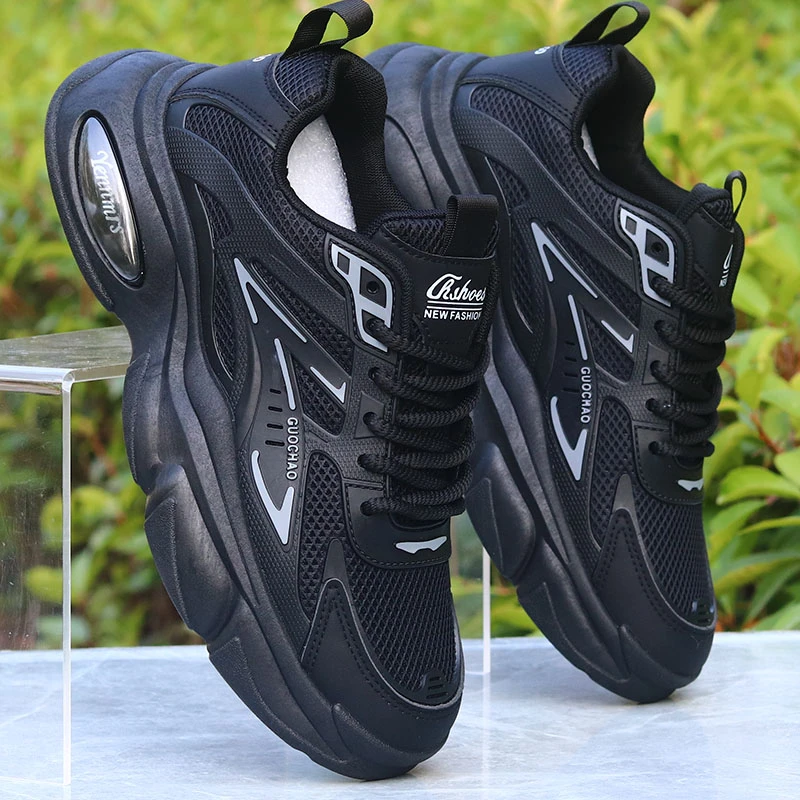 老爹鞋男秋冬新款潮牌百搭厚底增高鞋学生透气网面运动休闲鞋板鞋