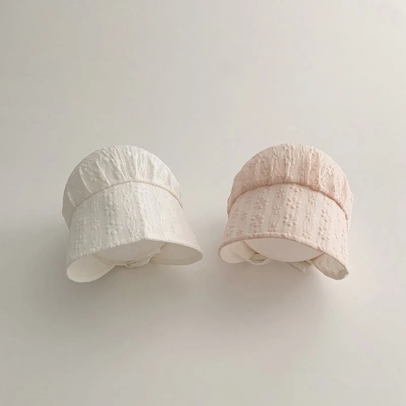 婴幼儿帽子夏季薄款透气网纱护囱门宫廷帽女宝宝出游防晒遮阳胎帽