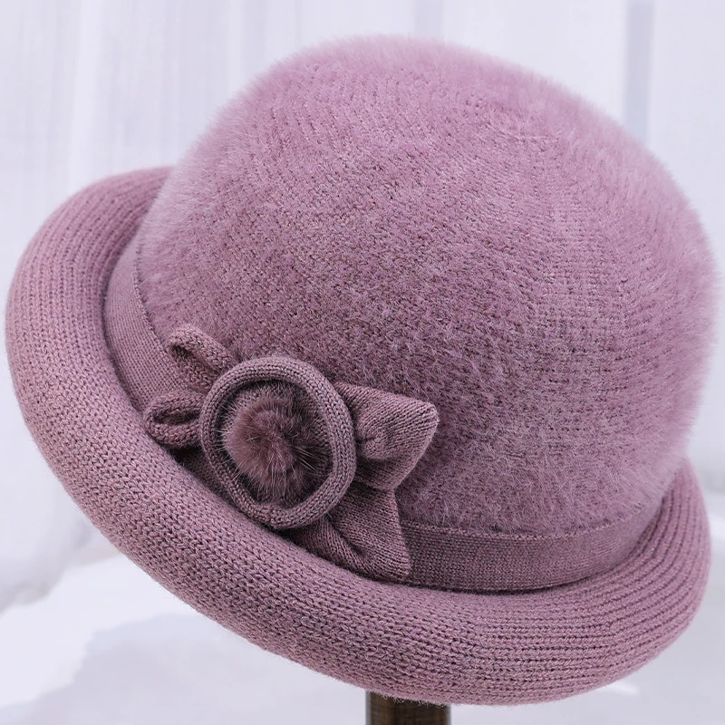 中老年人帽子女秋冬季妈妈加绒加厚保暖盆帽老人奶奶老太太棉礼帽