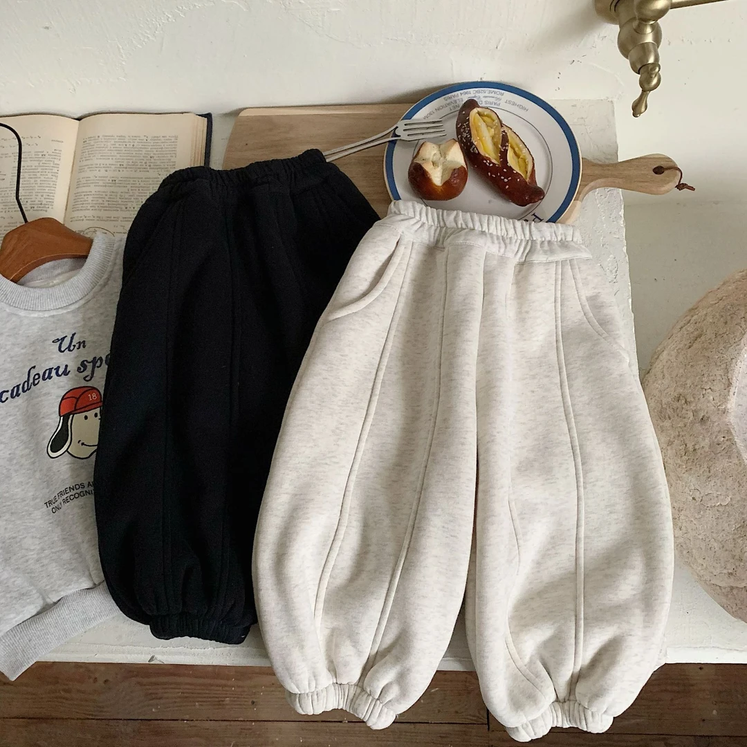 HSXDD-G0607 拼接加绒加厚休闲裤