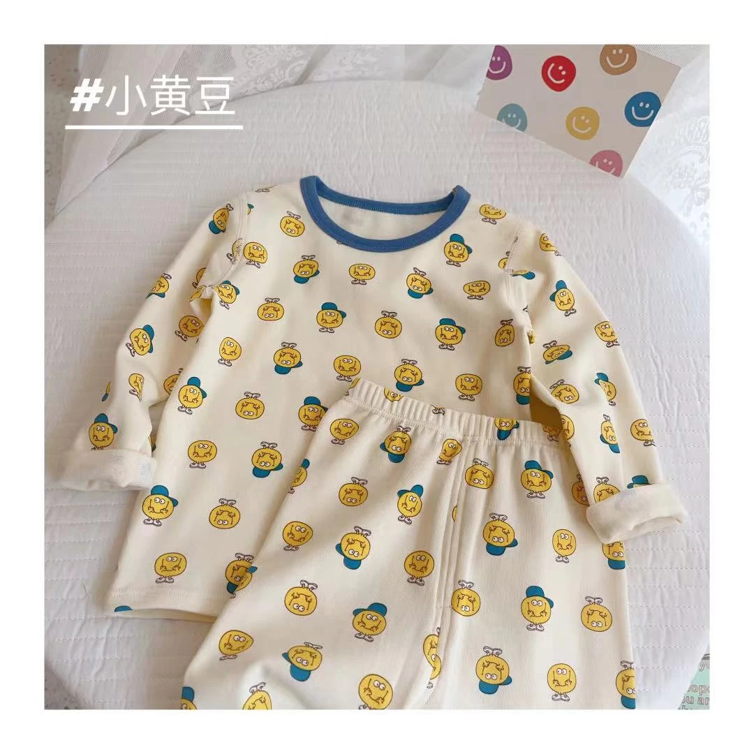 棉TZ-280克小黄豆棉毛拉架卡通家居服