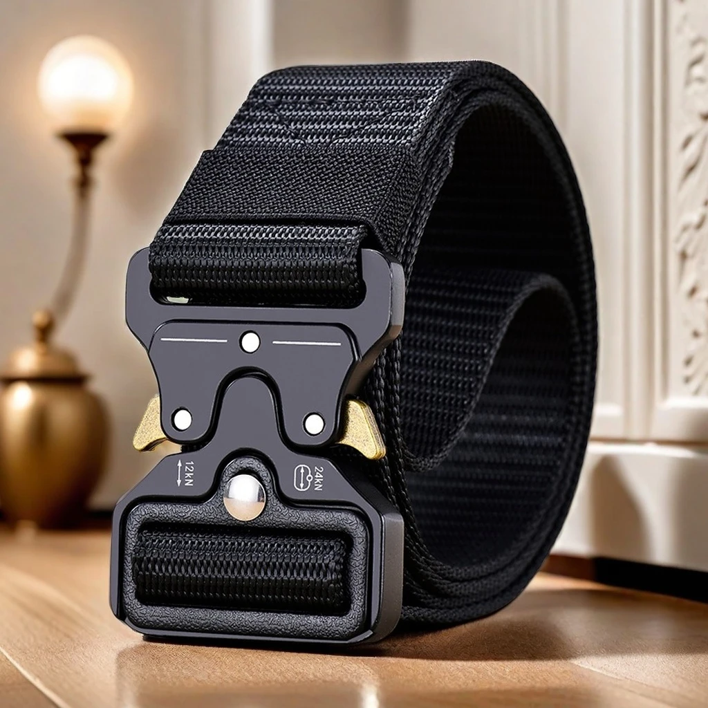 一键快拆【合金扣】战术腰带男帆布尼龙军训皮带作训户外对扣裤腰带