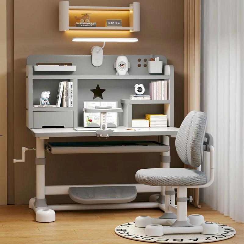 学习桌可升降超大桌面中小学书桌写字桌子椅子家用桌椅套装作业桌